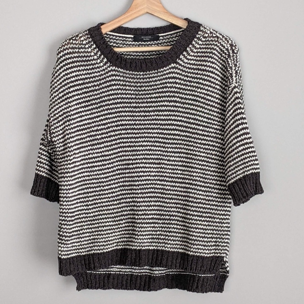 Weekend Max Mara Sweater Brown and Ivory stripes Size Small